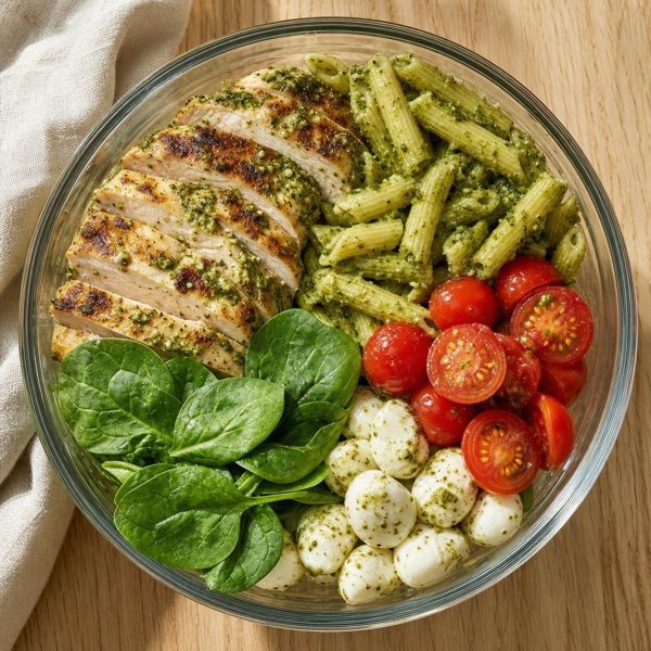 Chicken pesto pasta salad
