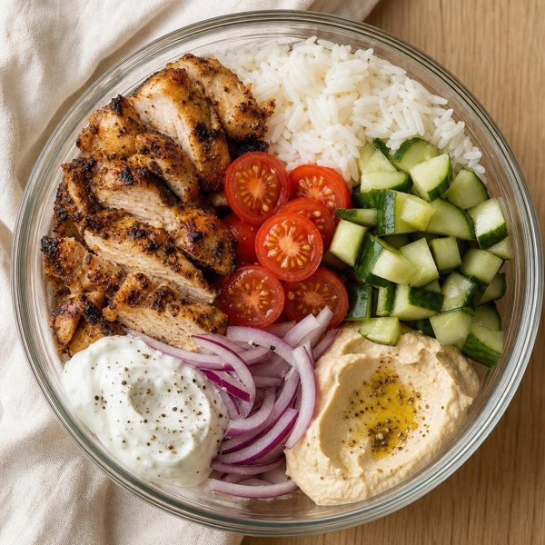 Chicken shawarma bowls