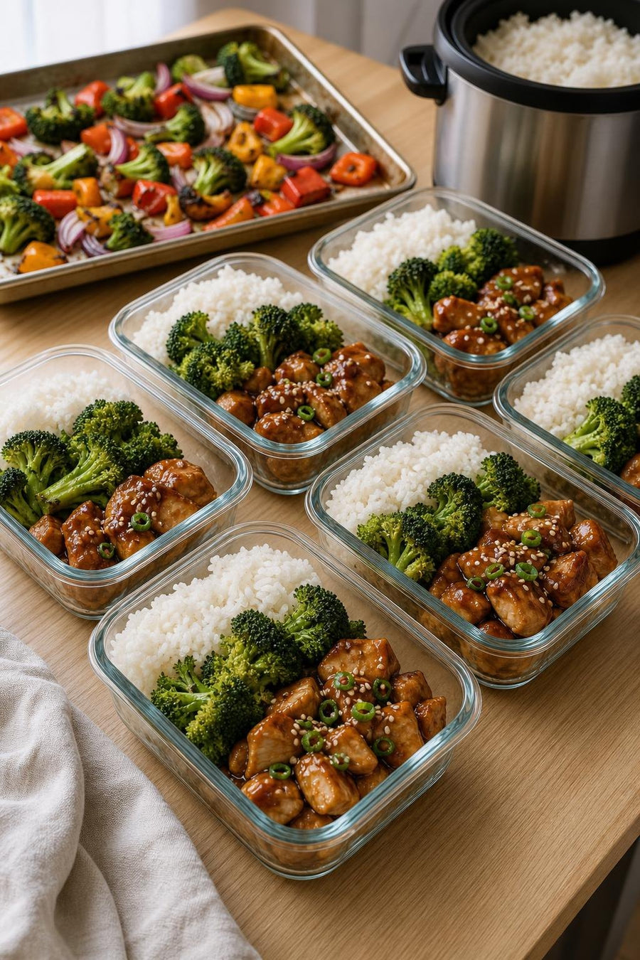 Sunday meal prep in progress
